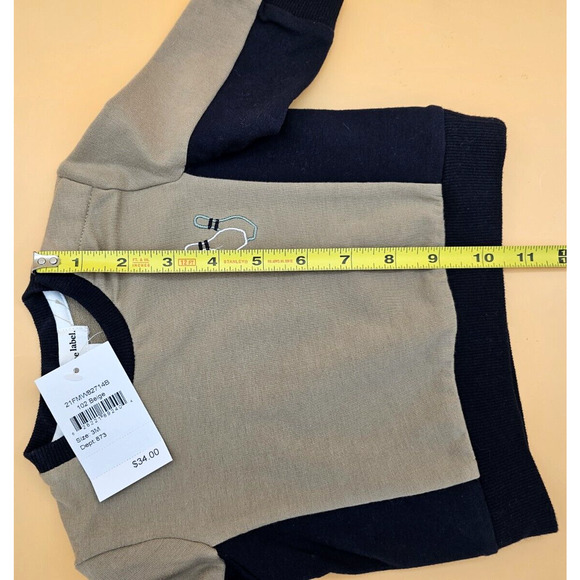 Miles The Label Baby Boy SZ 3 Months Lucky Bowling Pins Strike Beige Sweatshirt - Picture 9 of 9